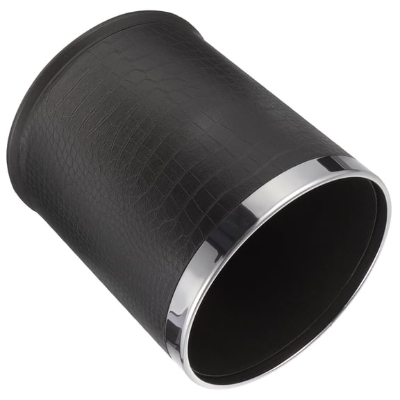 Luxshiny Sturdy Black Plastic Trash Container Multi Use Waste Basket for Office Kitchen Bedroom