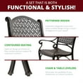 thumbnail image 5 of Kinger Home 5-Piece Cast Aluminum Patio Set, Metal Patio Dining Set, Patio Furniture Sets, Outdoor Furniture, Outdoor Table and Chairs with Cushions, 5 of 6
