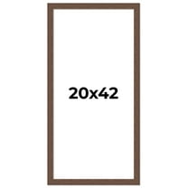 20x42 Frame Brown Farmhouse Solid Wood Picture Frame Width 1.5 Inches | Interior Frame Depth 0.5