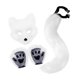 thumbnail image 1 of Conjunto de disfraz de cosplay para Halloween, ropa decorativa de felpa suave con máscara y guantes. Blanco, 1 of 9
