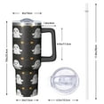 thumbnail image 3 of 40oz Trick or Treat Halloween Cup with Pumpkin and Skull Design, Insulated Drinkware with Straw Lid, 3 of 7