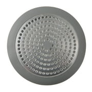 Mainstays Universal Small Shower and Sink Strainer 3-1/2" Stainless Steel with Gray Rubber Gasket