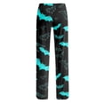 thumbnail image 5 of Women's Halloween Pajama Pants Casual Elastic High Waist Drawstring Pajamas Pumpkin Ghost Print Wide Leg Loungewear Bottoms, 5 of 5