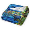 thumbnail image 3 of Peacock Throw Blanket Peacock Collage Art Luxury Cozy Plush Soft Blanket for Bed, Couch, Sofa, Dorm, Home Decor Prince Size 50"X40", 3 of 6