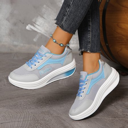 

Sports shoes 2024 spring and autumn European and American thick-soled sports women s shoes rocking shoes fitness shoes platform shoes