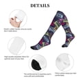 thumbnail image 5 of Lsque Retro Cassette Music Pattern Sport Compression Socks for Men & Women 15-20 mmHg Knee High Nurse Pregnant Running Medical and Travel Athletic, 5 of 6