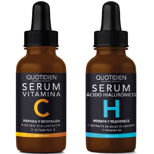 Kit Serum Vitamina C + Suero Acido Hialuronico Skin Care Hidratante Facial Quotidien Quotidien Serum Vitamina C Serum skin care
