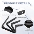 thumbnail image 3 of Uxcell 6Pcs Soportes de Estante Flotante, Soportes de Estante de Pared de Alta Resistencia de 4 x 4 Pulgadas, Soportes de Ángulo de Acero para Estantes de Madera, Armarios, Soporte de Encimera, Negro, 3 of 6