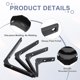 thumbnail image 3 of Uxcell 6Pcs Soportes de Estante Flotante, Soportes de Estante de Pared de Alta Resistencia de 4 x 4 Pulgadas, Soportes de Ángulo de Acero para Estantes de Madera, Armarios, Soporte de Encimera, Negro, 3 of 6