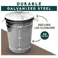 thumbnail image 2 of 20-Gallon Galvanized Steel Round Trash Can, 2 of 7
