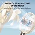 thumbnail image 3 of Ventilador de mano JISULIFE FA21, 4500 mAh, recargable por USB, color beige, 3 of 6