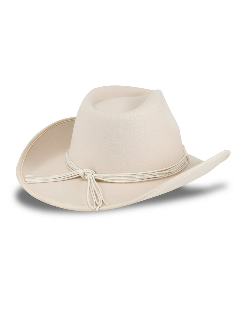 Cream felt hat with mink trim Handcrafted Cream Fedora Hat - The Tobin – Agnoulita Hats main image 4