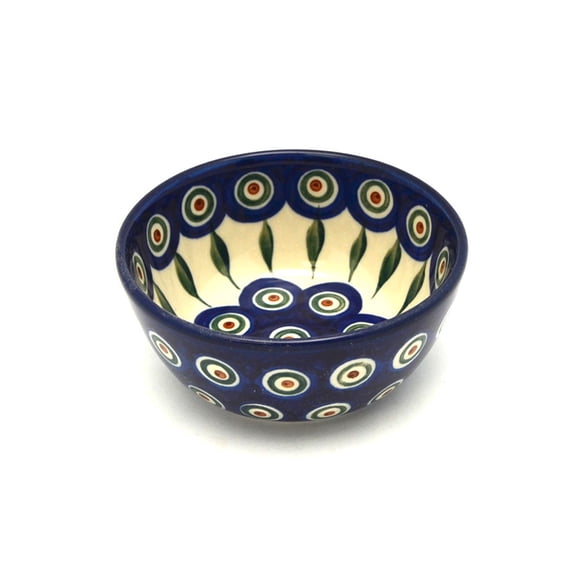 Polish Pottery Bowl - Ice Cream/Dessert - Peacock