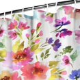 thumbnail image 3 of Waterproof Beautiful Colorful Floral Shower Curtain 72x72 Inch Boho Style Polyester Unique Shower Curtain for Bathroom Hotel Home Decor with 12 Plastic Hooks, 3 of 5