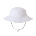 thumbnail image 2 of Wuxian Girls Children Toddler Hats Wide Brim Solid Color Adjustable Strap Sun Hats Breathable Quick Drying Summer Beach Outdoor Playwear Boys Baby Lightweight Fisherman Caps,D,0-3 Months, 2 of 4