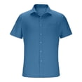 thumbnail image 2 of NuoCaiYun Men's Wrinkle Free Dress Shirts Short Sleeve Button Down Shirt Lightweight Summer Work Shirts for Beach Vacation, 2 of 6