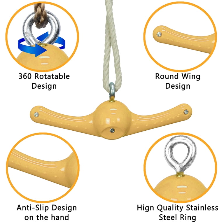 Celawork Yellow Ninja-Twister Swing Spins Set, Slackline