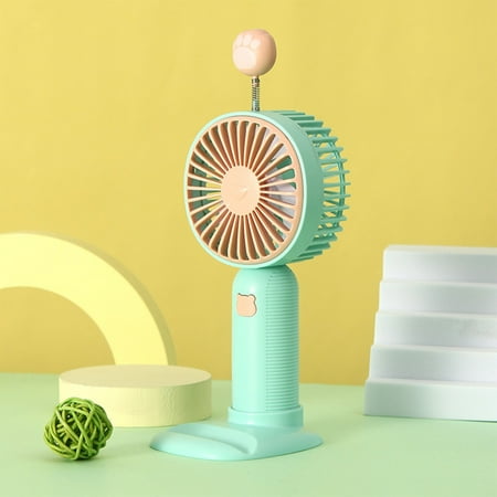 

Fan Portable With Water Shake Cartoon Mini Fan Charging Belt Base Bracket Students And Children Portable New Handheld Fan Thanksgiving gifts for Bedroom use