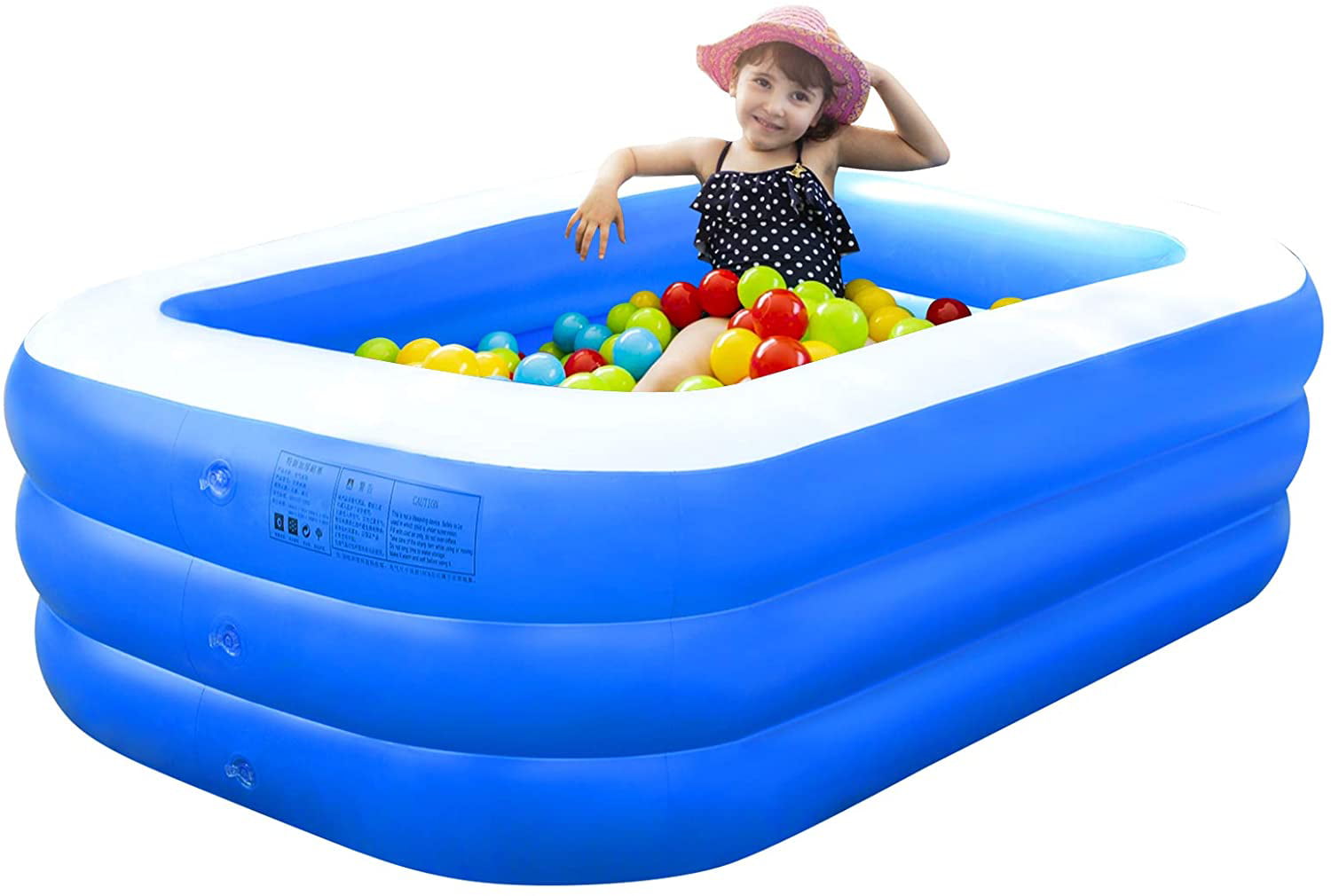 Inflatable Swimming Pool,59 X 43 X 19.5 Small Size Kiddie Pool Family Swimming Pool for kids,Inflatable Pool for Backyard Lounge Summer Swim Center Outdoor Garden 