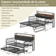 thumbnail image 2 of Sofá Cama con Nido y Cabecera con Almacenamiento, Convertible de Individual a King Size,Tapizado con Estación de Carga y Luces LED, Ideal para Sala o Dormitorio, 196 x 112.5 x 107 cm (Negro), 2 of 8