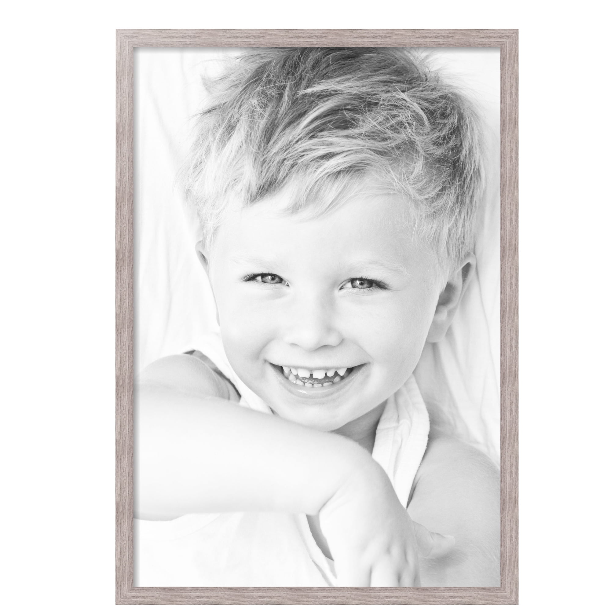 ArtToFrames 26" x 38" Gray Oak Picture Frame, 26x38 inch Brown MDF Poster Frame (WOM-4300),  Pack