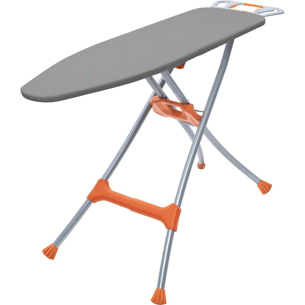 Homz Durabilt DB100 Steel Mesh Top Ironing Board, Silver/Orange