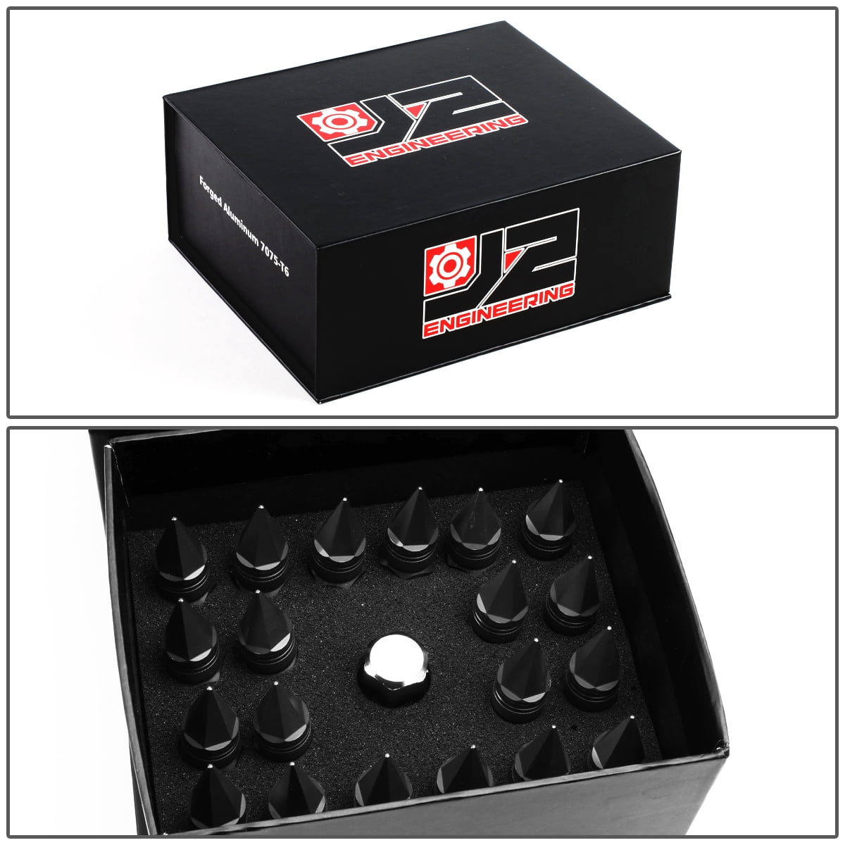 J2 ENGNEERNG RED 20PCS M12X1.25 50MM 7075-T6 ALUMNUM LUG NUTS KT W - View #4