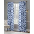 thumbnail image 3 of Blue Flowers Sheer Curtains 108 Inches Long 2 Panels Geometric Abstract Light Filtering Semi Sheer Window Curtains Drapes for Bedroom Living Room 52"x108"&nbsp;2&nbsp;&nbsp;Panels, 3 of 6