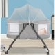 thumbnail image 2 of Cuna de bebé cuna de viaje cama de bebé cama lateral cuna mecedora incluyendo mosquitera gris esquí esquí Gafas de esquí, 2 of 5
