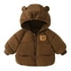 thumbnail image 1 of Gibobby Abrigos de invierno para niños y niñasRopa de bebé, abrigo acolchado de algodón para niño, abrigo de invierno para niña, chaqueta acolchada de al(Café, 12-18 Meses), 1 of 5