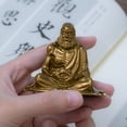 thumbnail image 3 of Handcrafted Brass Bodhidharma Statue – Icon of Wisdom & Resilience, Ideal for Home & Office, Vintage Style, 3 of 12