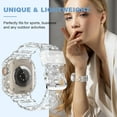 thumbnail image 6 of ZHYW Compatible for Crystal Clear Apple Watch Bands, 45mm 44mm 42mm 41mm 40mm 38mm Bumper Case for Men Women Jelly Sport Case Band for iWatch Ultra 2/1 Series 9 8 7 SE/6 5 4 3 2 1, 6 of 12