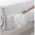 thumbnail image 2 of Fruits Bed Skirt, Greyscale Outline Design Tropic Natural Food Pattern Coconut Pineapple Pitaya, Elastic Bedskirt Dust Ruffle Wrap Around for Bedding Decor, 4 Sizes, Dark Grey White, by Ambesonne, 2 of 2