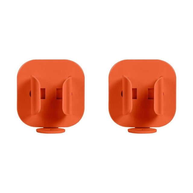 Wosthever Soporte de cepillo Soporte de pared Soporte de almacenamiento Estante de baño Multicolor antideslizante Ganchos ajustables de tamaño Naranja 2piezas