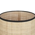 thumbnail image 6 of Nourison 22" Black Modern Tiered Ceramic Table Lamp with Straw Shade, 6 of 8