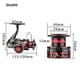 thumbnail image 2 of Soidarity LISTO EN STOCK Max Drag 30 kg 2000-7000 Tamaño 12 + 1 Rodamientos de bolas Big Trolling Carretes de pesca Carpa de metal Pescar Soidarity OD008543-00, 2 of 6