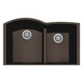 thumbnail image 4 of LaToscana AM8620-64UG 34 in. Elegance Undermount Quartz Double Bowl Kitchen Sink in Brown, 4 of 5