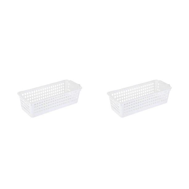 Wosthever Cesta de almacenamiento miscelánea simple y de moda caja de almacenamiento ahuecada de escritorio caja de almacenamiento de libros de talla pequeña 2Conjunto
