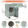 thumbnail image 2 of WELLUCK RV Power Outlet Box 50 Amp 125/250V, Nema 14-50R RV Power Receptacle Panel Plug, Enclosed Lockable Weatherproof Outdoor Electrical, 2 of 7