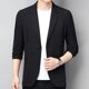 thumbnail image 4 of Abrigo fino de verano para hombre, chaqueta de traje para hombre, traje informal de lino de Color sólido de otoño, chaqueta de traje de negocios Formal ajustadas coreanas, 4 of 5