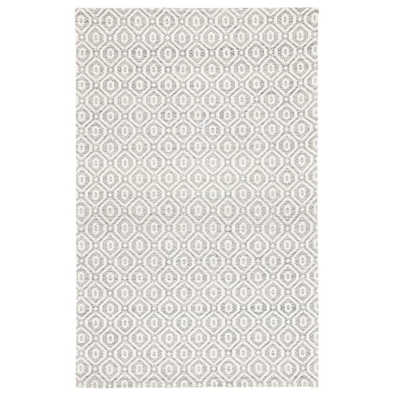 SAFAVIEH Marbella Fabiana Geometric Area Rug, Grey/Ivory, 5' x 8'