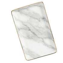 MLINS Decorative Marble Tray Sundries Storage Tray Marble Pattern .5x12.5cm