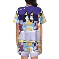 thumbnail image 3 of Saiise Bluey Pajamas Sets for Women Soft Short-Sleeved Pjs with Lounge Shorts Two Piece Sleepwear S-4XL, 3 of 7