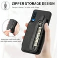 thumbnail image 4 of Phone Case for Samsung Galaxy A50 A50S A30S Wallet Cover with Screen Protector and Zipper Credit Card Holder Stand Leather Cell Accessories Glaxay A 50 50S 30S Gaxaly S50 50A SM A505G Women Men Black, 4 of 11