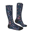 thumbnail image 3 of Easygdp Colorful Flowers Soccer Socks Sport Knee High Socks Calf Compression Athletic Socks for Men and Women, 3 of 9