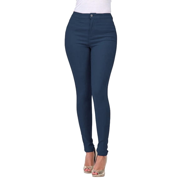 Outfmvch Jeans for Women,Skinny Jeans for Women,Stretch Jeans,Waisted Rise Fashion High Pant Stretc Womens For Women Jeans Pants,Fleece Lined Jeans,Yoga Jeans Blue M