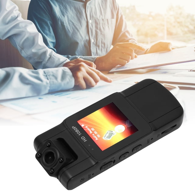 Grabadora De Vídeo Portátil, Cámara Con Clip Trasero HD 1080P, Pequeña Pantalla LCD Multifunción A Color Para Reuniones