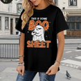 thumbnail image 2 of Women's Crew Neck Fall Halloween Boo Sheet Spooky Graphic Casual Thanksgiving Tops, 2 of 5