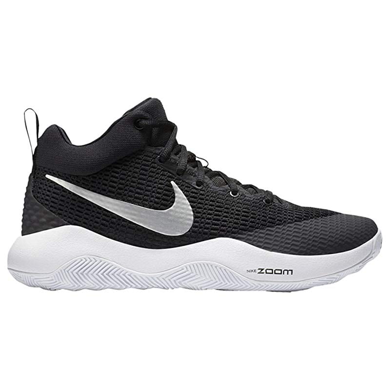 Nike Men's Zoom Rev TB Basketball Shoes, Black/Metallic Silver/White, 4 ...
