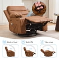 thumbnail image 4 of Oversized Swivel Rocker Recliner Chair with Massage & Heat, 360° Glider with Cup Holders & Side Pockets, Ergonomic Lounge Sofa for Adults, Supports 400 Lbs, Perfect for Living Room, RV, Nursery, 4 of 8